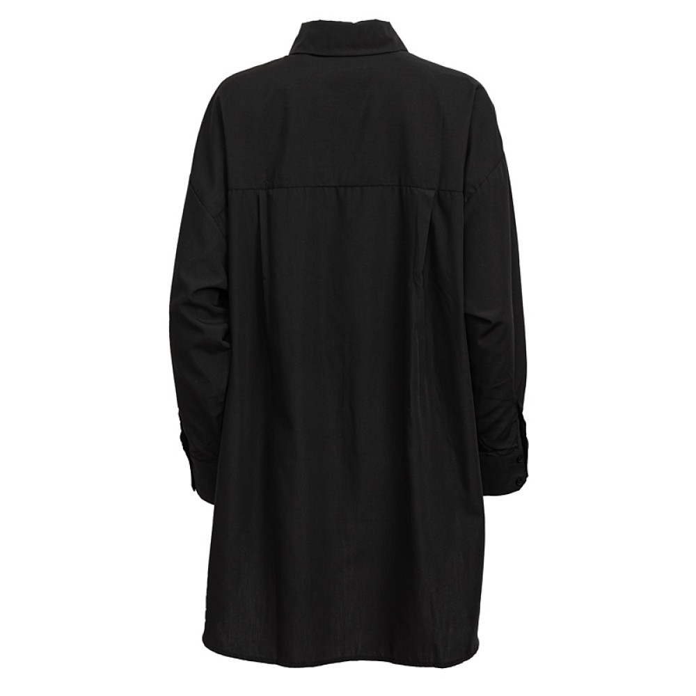 ΠΟΥΚΑΜΙΣΟ  ΛΕΥΚΟ Ή ΜΑΥΡΟ, OVERSIZED, ΠΟΛΥ ΜΑΚΡΥ ΜΕ ΑΝΟΙΓΜΑΤΑ ΣΤΟ ΠΛΑΙ "STYLISHIOUS COLLECTION"