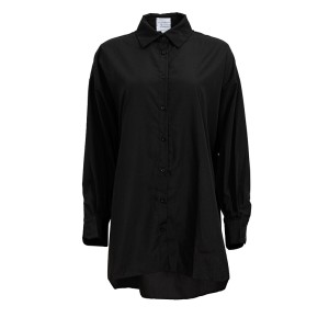 ΠΟΥΚΑΜΙΣΟ  ΛΕΥΚΟ Ή ΜΑΥΡΟ, OVERSIZED, ΠΟΛΥ ΜΑΚΡΥ ΜΕ ΑΝΟΙΓΜΑΤΑ ΣΤΟ ΠΛΑΙ "STYLISHIOUS COLLECTION"