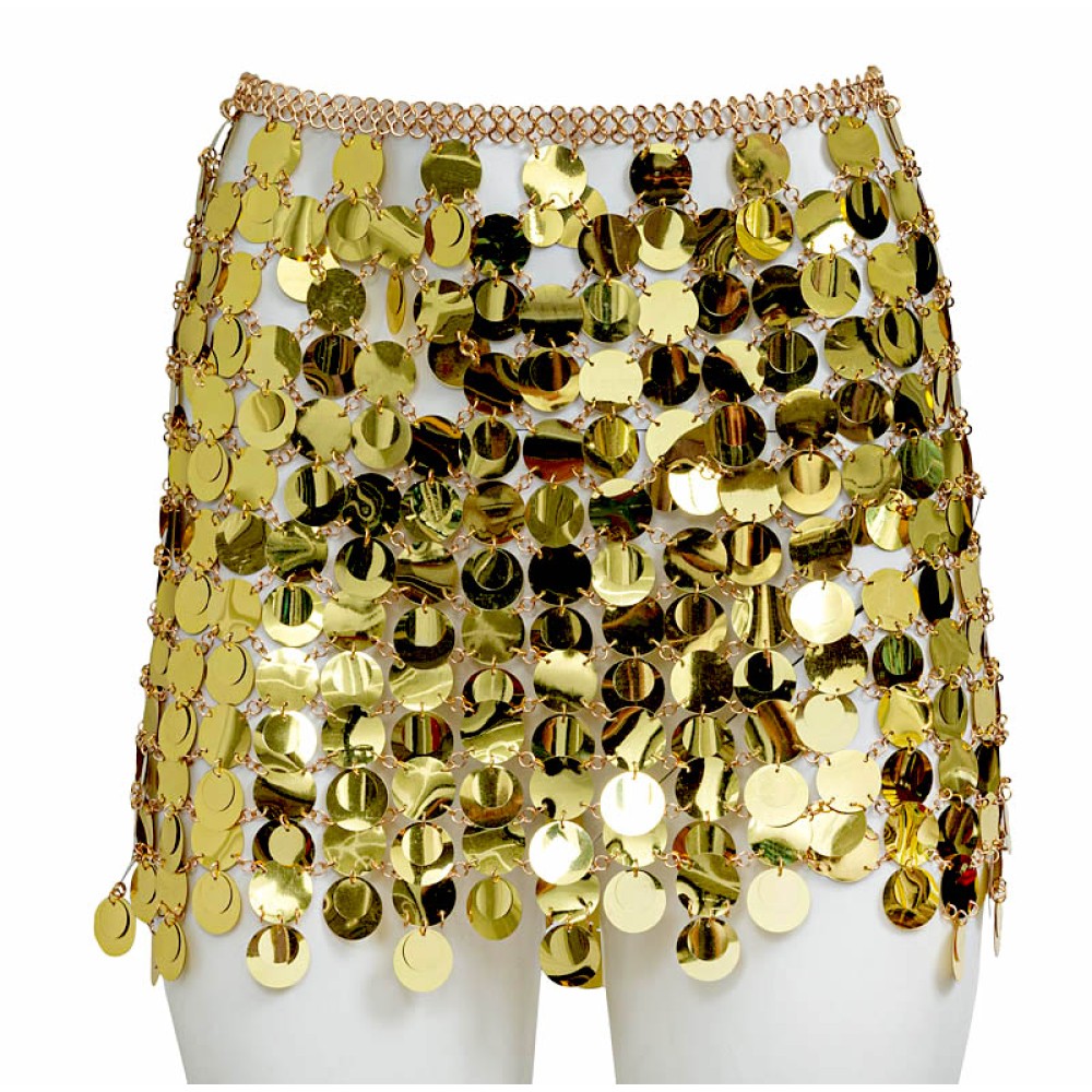 ΦΟΥΣΤΑ ΜΙΝΙ ΧΡΥΣΗ & ΑΣΗΜΕΝΙΑ ME ΜΕΓΑΛΕΣ ΠΑΓΙΕΤΕΣ, ΚΡΟΥΑΖΕ ME ΑΝΟΙΓΜΑ ΣΤΟ ΠΛΑΙ  "STYLISHIOUS COLLECTION"