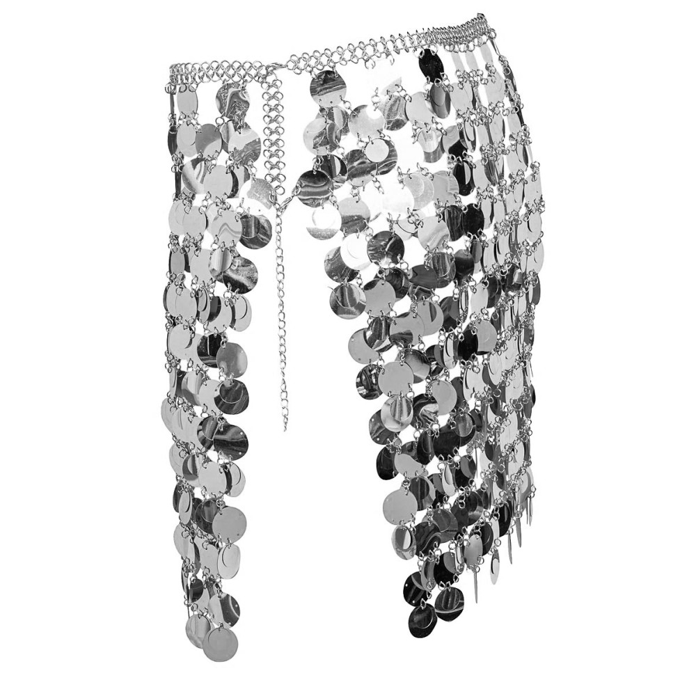 ΦΟΥΣΤΑ ΜΙΝΙ ΧΡΥΣΗ & ΑΣΗΜΕΝΙΑ ME ΜΕΓΑΛΕΣ ΠΑΓΙΕΤΕΣ, ΚΡΟΥΑΖΕ ME ΑΝΟΙΓΜΑ ΣΤΟ ΠΛΑΙ  "STYLISHIOUS COLLECTION"