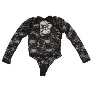 KOΡΜΑΚΙ ΜΑΥΡΟ, ΔΑΝΤΕΛΕΝΙΟ & ΕΛΑΣΤΙΚΟ, ΜΑΚΡΥΜΑΝΙΚΟ ΜΕ ΔΙΑΚΡΙΤΙΚΟ ΑΝΟΙΓΜΑ ΣΤΗΝ ΠΛΑΤΗ "STYLISHIOUS COLLECTION"