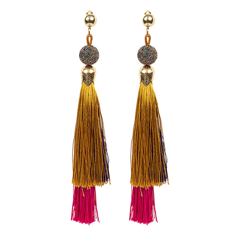 ΣΚΟΥΛΑΡΙΚΙΑ ΦΟΥΝΤEΣ ΣΕ ΣΥΝΔΥΑΣΜΟ ΧΡΥΣΟ-ΜΩΒ-ΦΟΥΞΙΑ ME ΠΟΛΥΧΡΩΜΗ ΜΠΙΛΙΑ & ΕΠΙΧΡΥΣΑ ΜΕΤΑΛΛΙΚΑ ΣΤΟΙΧΕΙΑ  "ALEX KATSAITI X STYLISHIOUS"