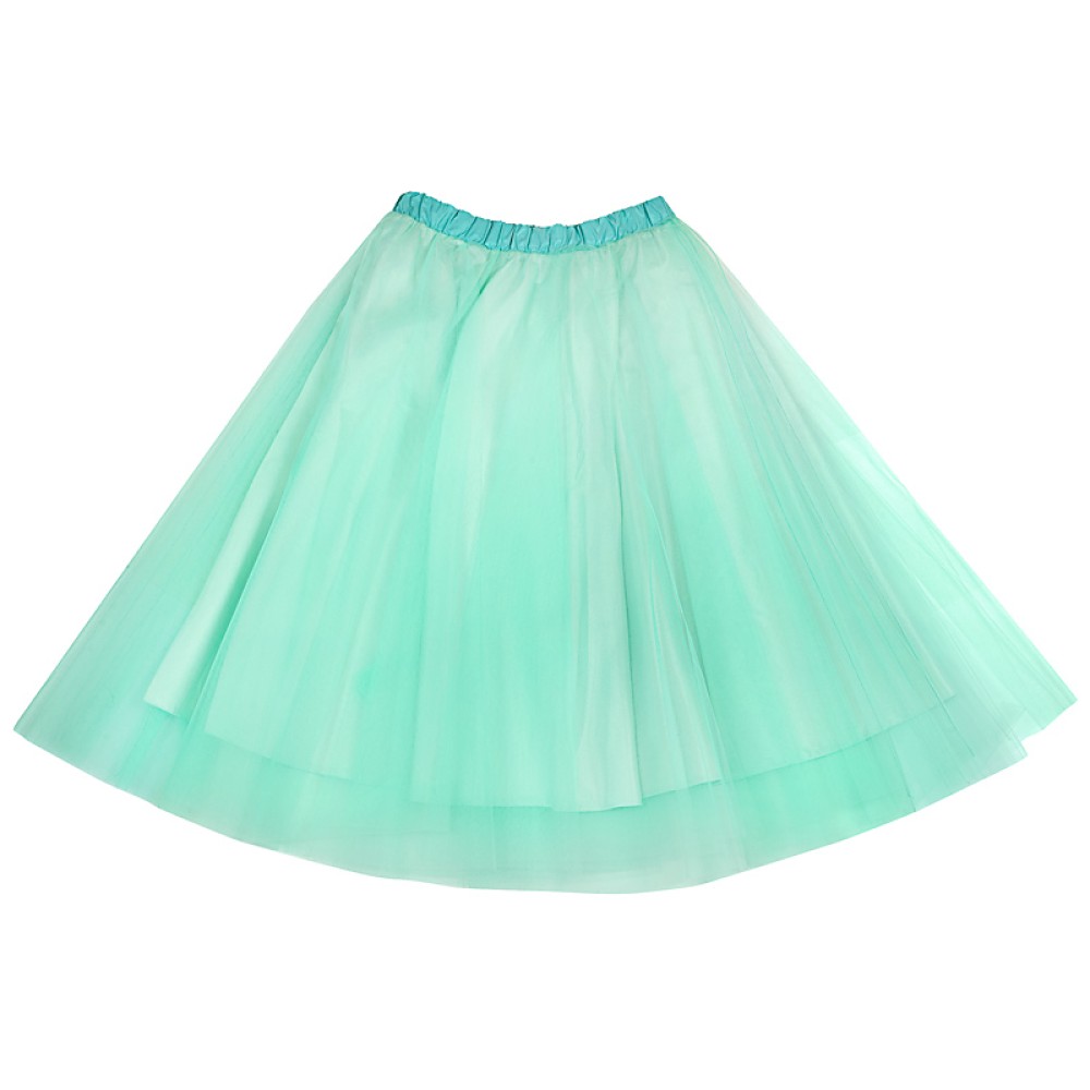 ΦΟΥΣΤΑ ΤΟΥΛΙΝΗ ΣΤΟ ΧΡΩΜΑ ΤΗΣ ΜΕΝΤΑΣ, ΚΑΤΩ ΑΠΟ ΤΟ ΓΟΝΑΤΟ "STYLISHIOUS COLLECTION"