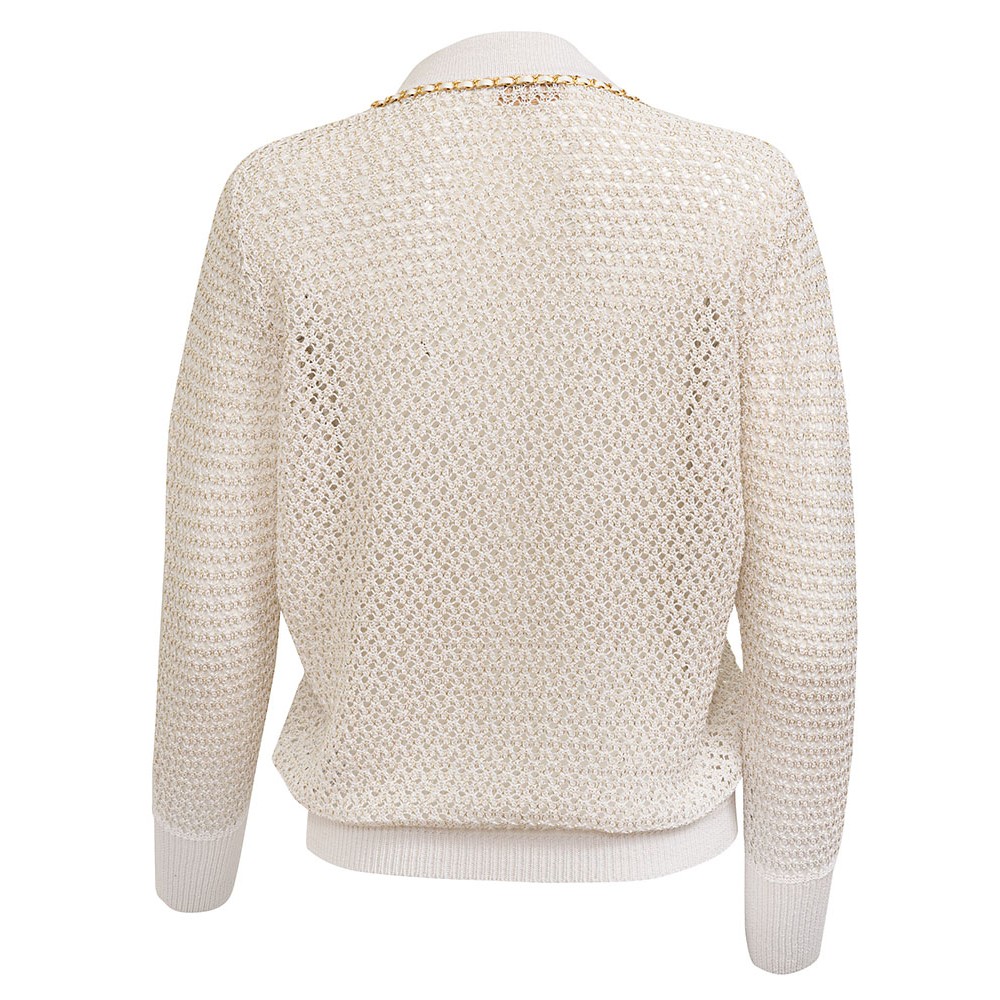 ZAKETA ΙΒOΥΑΡ ΠΛΕΚΤΗ, ΜΕ ΧΡΥΣΗ ΚΛΩΣΤΗ ΚΑΙ ΑΛΥΣΙΔΑ  "STYLISHIOUS COLLECTION"