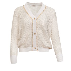 ZAKETA ΙΒOΥΑΡ ΠΛΕΚΤΗ, ΜΕ ΧΡΥΣΗ ΚΛΩΣΤΗ ΚΑΙ ΑΛΥΣΙΔΑ  "STYLISHIOUS COLLECTION"