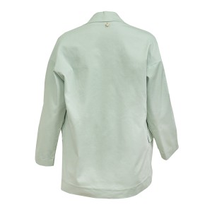 JACKET - BLAZER OVERSIZED IN MINT TONE, DOUBLE BREASTED WITH WHITE BUTTONS "ALEX KATSAITI X STYLISHIOUS"