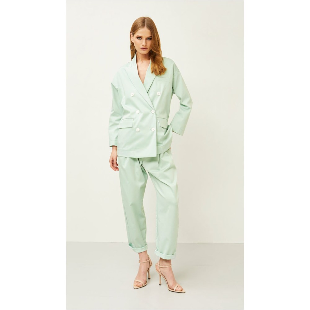 ΣΑΚΑΚΙ ΣΤΑΥΡΩΤΟ, BEPAMAN - ΜΕΝΤΑ, OVERSIZED ΜΕ ΛΕΥΚΑ ΚΟΥΜΠΙΑ "ALEX KATSAITI X STYLISHIOUS"