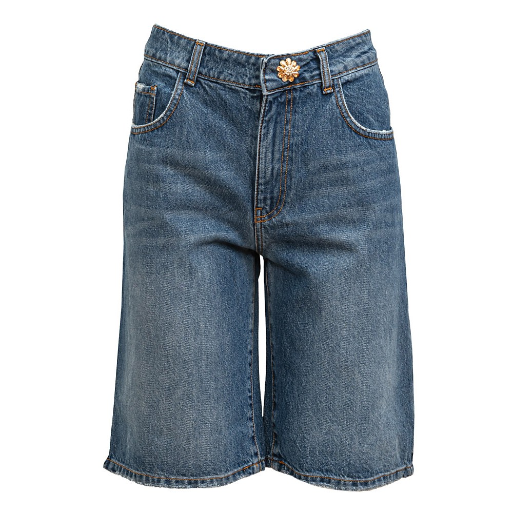 ΒΕΡΜΟΥΔΑ ΤΖΗΝ, ΞΕΒΑΜΜΕΝΗ ΣΕ ΙΣΙΑ ΓΡΑΜΜΗ ΜΕ ΚΟΥΜΠΙ - ΛΟΥΛΟΥΔΙ ME ΣΤΡΑΣ "STYLISHIOUS COLLECTION"