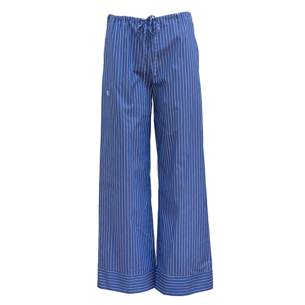 ΠΑΝΤΕΛΟΝΙ ΡΙΓΕ ΓΑΛΑΖΙΟ-ΑΣΠΡΟ, ΣΤΥΛ ΠΥΤΖΑΜΑ ΜΕ ΚΟΡΔΟΝΙ "STYLISHIOUS COLLECTION"