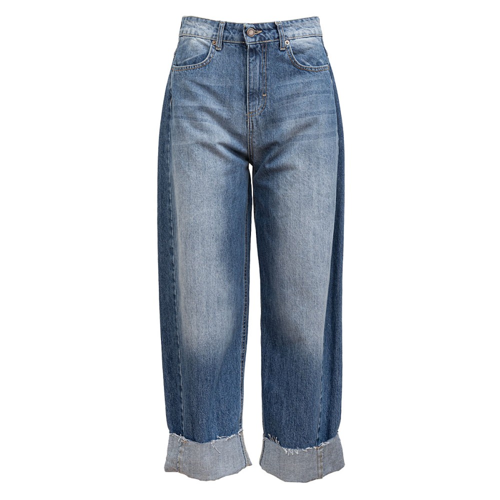 ΠΑΝΤΕΛΟΝΙ ΤΖHΝ ΑΝΟΙΧΤΟΧΡΩΜΟ, BAGGY STYLE, ΨΗΛΟΜΕΣΟ ΜΕ ΦΑΡΔΥ ΡΕΒΕΡ "STYLISHIOUS COLLECTION"