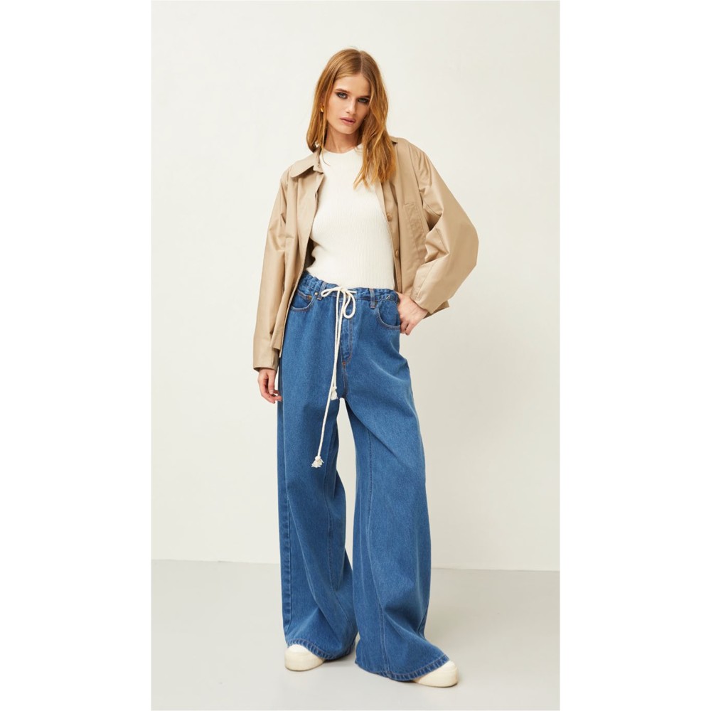 ΠΑΝΤΕΛΟΝΙ ΤΖHΝ, ΙΣΙΟ ΣΕ ΧΑΛΑΡΗ ΓΡΑΜΜΗ ΜΕ ΚΟΡΔΟΝΙ ΣΤΗΝ ΜΕΣΗ "STYLISHIOUS COLLECTION"