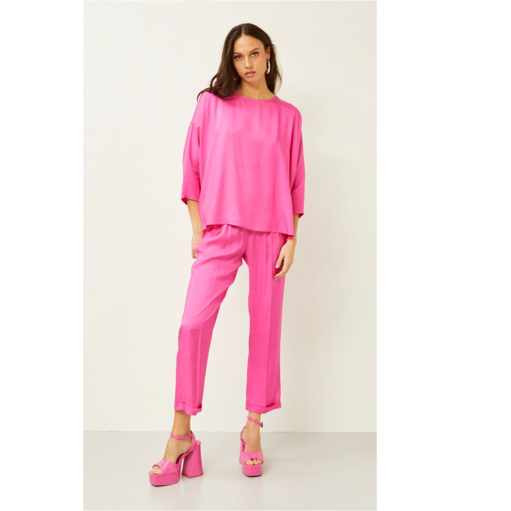 ΠΑΝΤΕΛΟΝΙ ΣΕ ΦΟΥΞΙΑ, BAGGY STYLE, ΨΗΛΟΜΕΣΟ ΜΕ ΛΑΣΤΙΧΟ & ΡΕΒΕΡ "STYLISHIOUS COLLECTION"