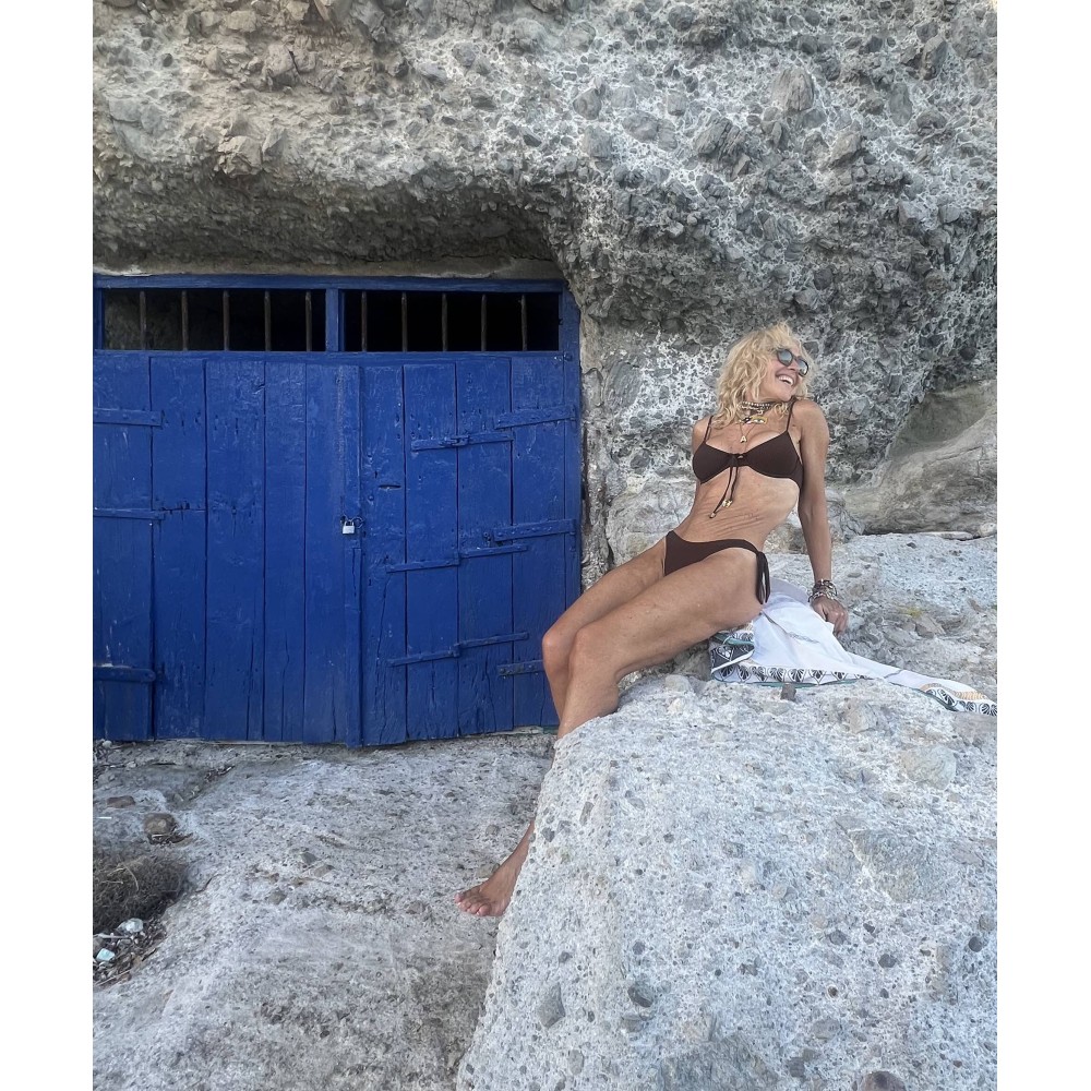 ΜΠΙΚΙΝΙ ΚΑΦΕ ΠΛΕΧΤΟ ΡΙΜΠ ΜΕ ΔΕΤΟ ΒΡΑΚΑΚΙ  "ALEXKATSAITI X STYLISHIOUS"