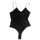 BODY IN BLACK WITH LACE TRIM & THIN STRAPS "STYLISHIOUS COLLECTION"