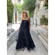 ΦΟΡΕΜΑ ΣΤΡΑΠΛΕΣ ΜΑΥΡΟ, ΜΑΚΡΥ ΚΑΙ ΦΑΡΔΥ ΜΕ ΒΟΛΛΑΝ "STYLISHIOUS COLLECTION"