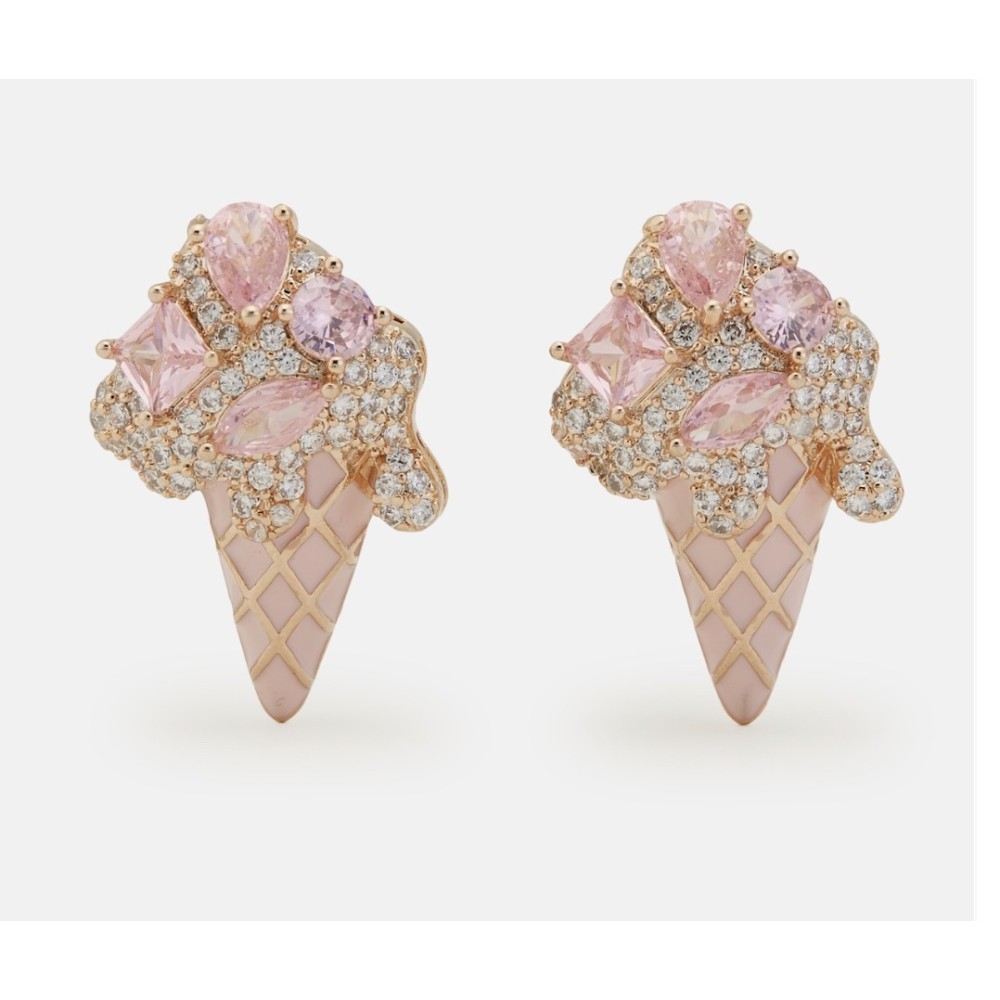 ΣΚΟΥΛΑΡΙΚΙΑ ΡΟΖ ΣΕ ΣΧΗΜΑ ΠΑΓΩΤΟ, ΔΙΑΚΟΣΜΗΜΕΝΑ ΜΕ ΚΡΥΣΤΑΛΛΑ "STYLISHIOUS COLLECTION"