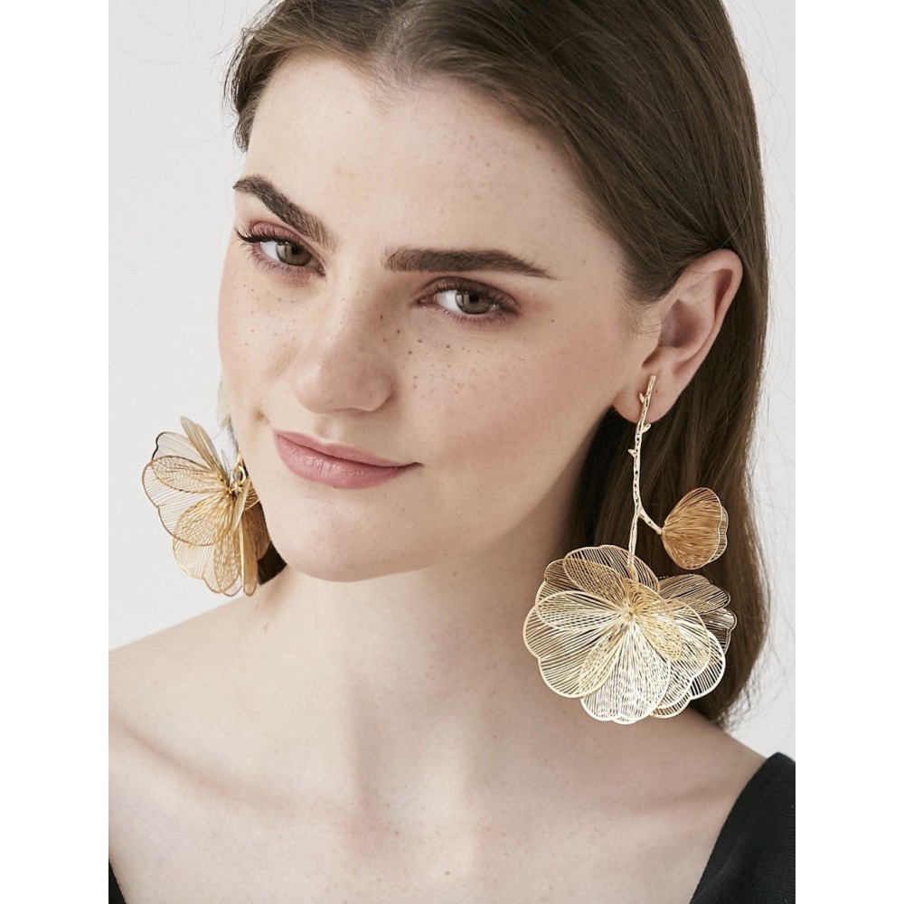 ΣΚΟΥΛΑΡΙΚΙΑ ΚΡΕΜΑΣΤΑ ΚΟΝΤΑ Ή ΜΑΚΡΙΑ ME ΧΡΥΣΑ, ΜΕΤΑΛΛΙΚΑ ΔΙΑΤΡΗΤΑ ΛΟΥΛΟΥΔΙΑ  "STYLISHIOUS COLLECTION"