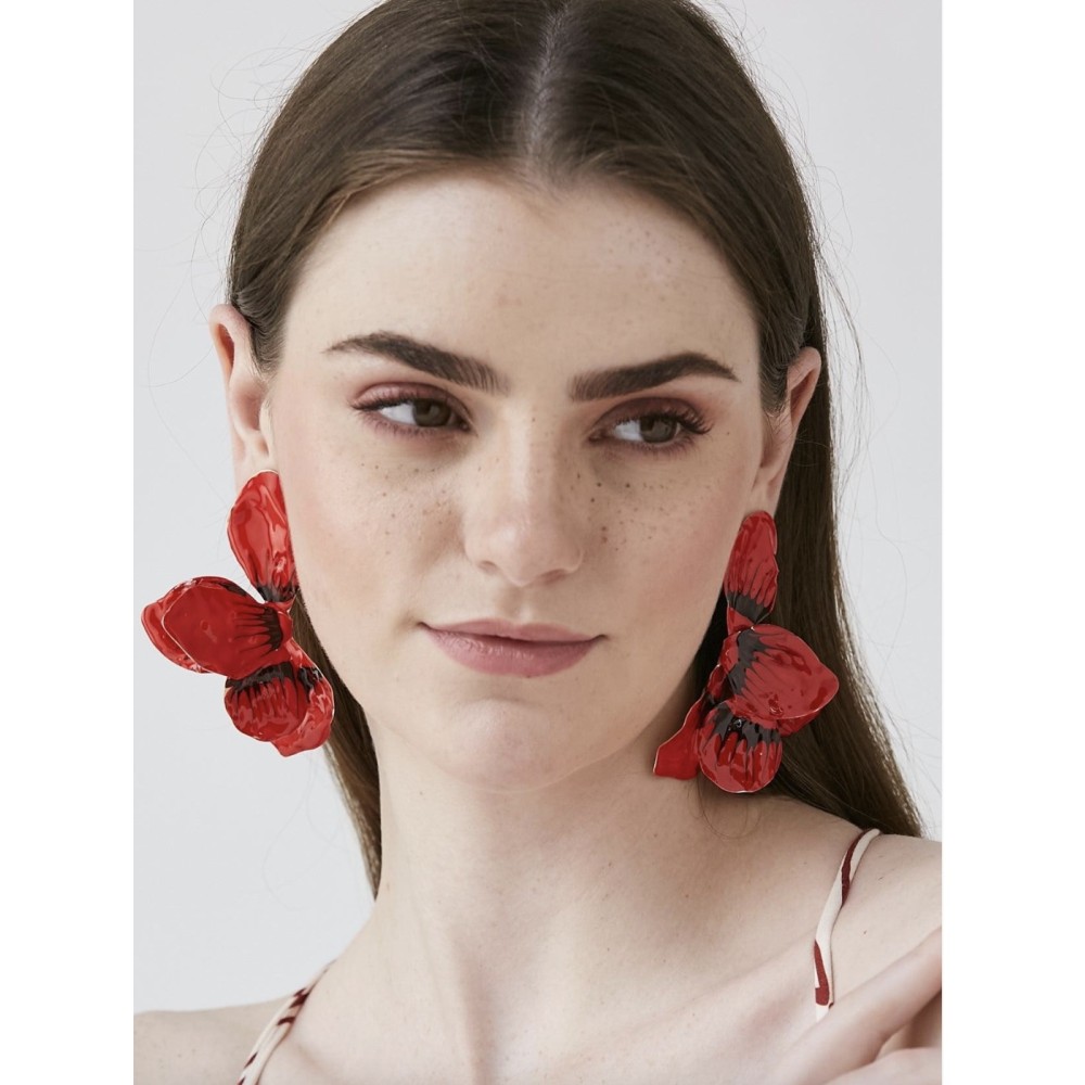 ΣΚΟΥΛΑΡΙΚΙΑ ΚΡΕΜΑΣΤΑ, ΚΟΚΚΙΝΑ ΜΕ ΜΑΥΡΟ ΣΕ ΣΧΗΜΑ ΠΑΠΑΡΟΥΝΑΣ  "STYLISHIOUS COLLECTION"