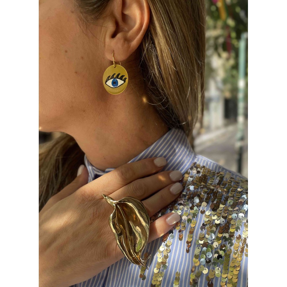 ΔΑΧΤΥΛΙΔΙ ΜΕΤΑΛΛΙΚΟ ΧΡΥΣΟ ΣΕ ΣΧΗΜΑ ΛΟΥΛΟΥΔΙ "STYLISHIOUS COLLECTION"