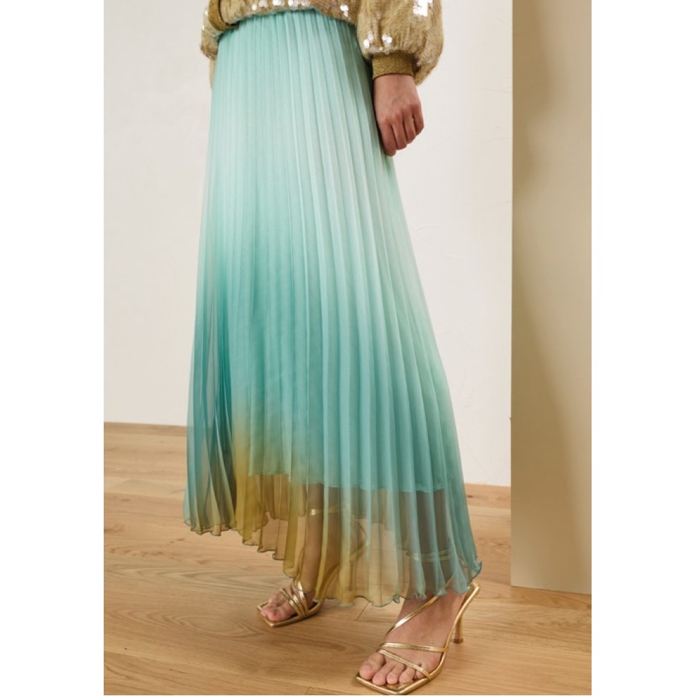 ΦΟΥΣΤΑ ΠΛΙΣΕ ΜΑΚΡΥΑ, ΝΤΕΓΚΡΑΝΤΕ ΣΕ ΑΠΟΧΡΩΣΕΙΣ ΤΥΡΚΟΥΑΖ, ΜΕΝΤΑ & ΛΑΔΙ "STYLISHIOUS COLLECTION"