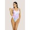 SWIMSUIT ONE PIECE IN CRINKLED BABY BLUE & BABY PINK FABRIC "STYLISHIOUS COLLECTION"