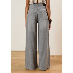 ΠΑΝΤΕΛΟΝΙ ΤΖHΝ ΣΕ ΑΝΟΙΧΤΟ ΓΚΡΙ, ΨΗΛΟΜΕΣΟ ΣΕ ΙΣΙΑ, ΧΑΛΑΡΗ ΓΡΑΜΜΗ ΜΕ ΤΣΕΠΕΣ "STYLISHIOUS COLLECTION"