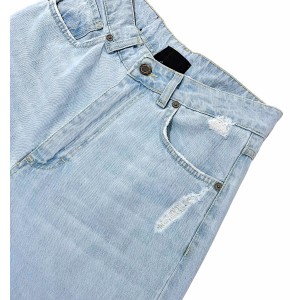 ΠΑΝΤΕΛΟΝΙ ΤΖHΝ ΣΕ ΑΝΟΙΧΤΟ ΜΠΛΕ, ΨΗΛΟΜΕΣΟ ΣΕ ΙΣΙΑ - ΧΑΛΑΡΗ ΓΡΑΜΜΗ ΜΕ ΤΣΕΠΕΣ "STYLISHIOUS COLLECTION"