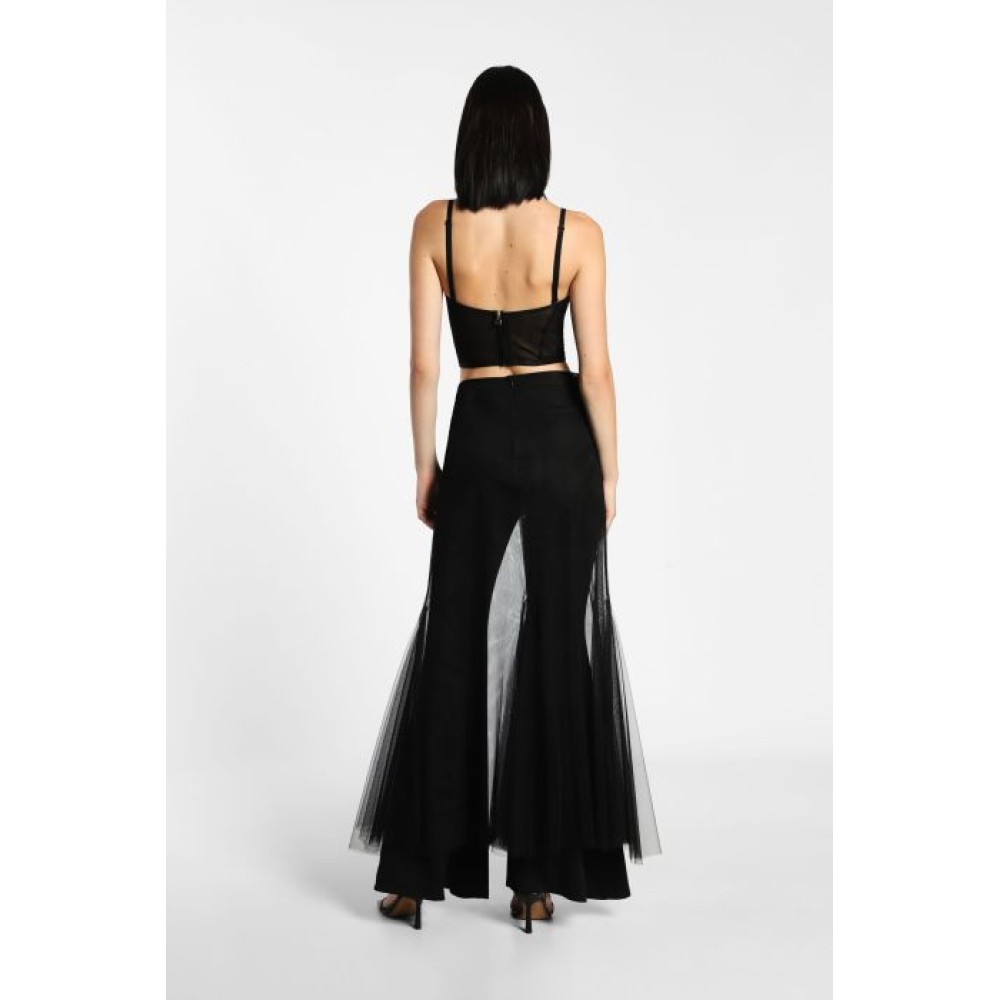 ΦΟΥΣΤΑ ΜΑΥΡΗ, ΜΑΚΡΥΑ ΑΠΟ ΔΙΑΦΑΝΟ ΤΟΥΛΙ. "STYLISHIOUS COLLECTION"