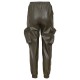 ΠΑΝΤΕΛΟΝΙ ΑΠΟ ΟΙΚΟΛΟΓΙΚΟ ΔΕΡΜΑ ΧΑΚΙ, ΤΥΠΟΥ CARGO ΜΕ ΕΞΩΤΕΡΙΚΕΣ ΤΣΕΠΕΣ & ΤΡΟΥΚΣ "STYLISHIOUS COLLECTION"