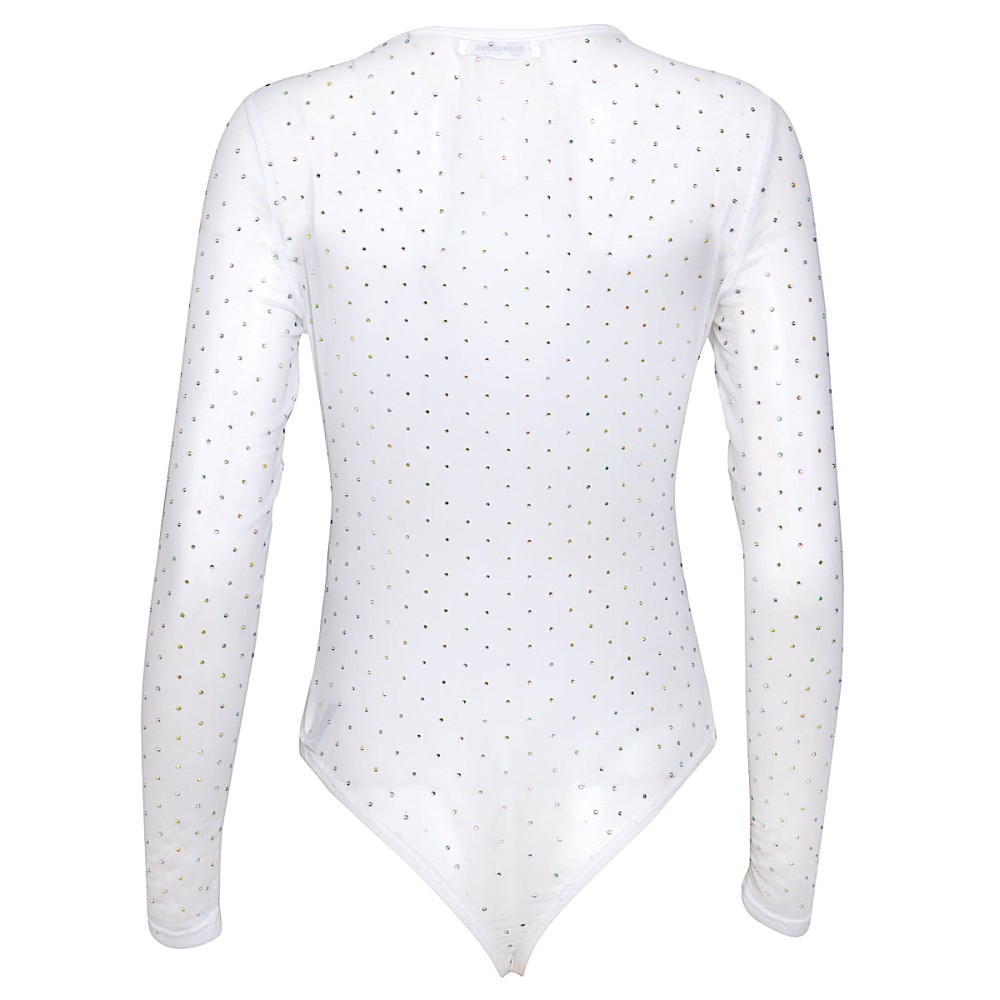 KOPMAKI ΛΕΥΚΟ, ΔΙΑΦΑΝΟ & ΕΛΑΣΤΙΚΟ ΜΕ ΙΡΙΔΙΖΟΝTA ΚΡΥΣΤΑΛΛΑ ΚΑΙ ΜΑΚΡΙΑ ΜΑΝΙΚΙΑ "STYLISHIOUS COLLECTION"