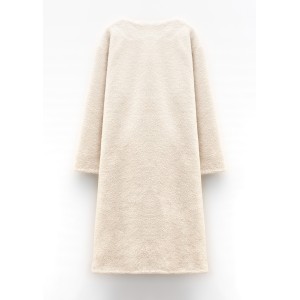 COAT SHEEPSKIN STYLE, ECO FABRIC WITH BROWN -CROCO STYLE-  LINING  "STYLISHIOUS COLLECTION"