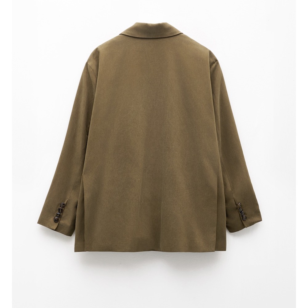 ΣΑΚΑΚΙ ΣΕ ΚΑΦΕ - ΛΑΔΙ ΓΗΙΝΗ ΑΠΟΧΡΩΣΗ, OVERSIZED, ΜΟΝΟΠΕΤΟ ΜΕ ΤΣΕΠΕΣ  ”ALEX KATSAITI X STYLISHIOUS"