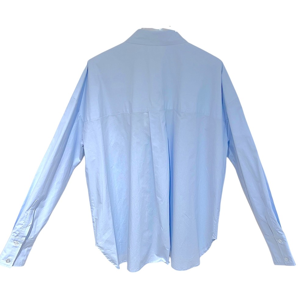 ΠΟΥΚΑΜΙΣΟ ΣΤΟ ΧΡΩΜΑ ΤΟΥ ΠΑΓΟΥ, OVERSIZED ΜΕ ΔΙΑΦΑΝΑ ΣΤΡΑΣ ΜΠΡΟΣΤΑ "STYLISHIOUS COLLECTION"