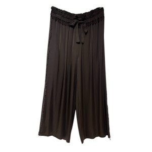 ΠΑΝΤΕΛΟΝΙ ΚΑΦΕ ΣΚΟΥΡΟ ΣΑΤΕΝ ΜΕ ΞΕΦΤΙΑ ΣΤΟ ΠΛΑΙ & ΛΑΣΤΙΧΟ ΣΤΗΝ ΜΕΣΗ "STYLISHIOUS COLLECTION"