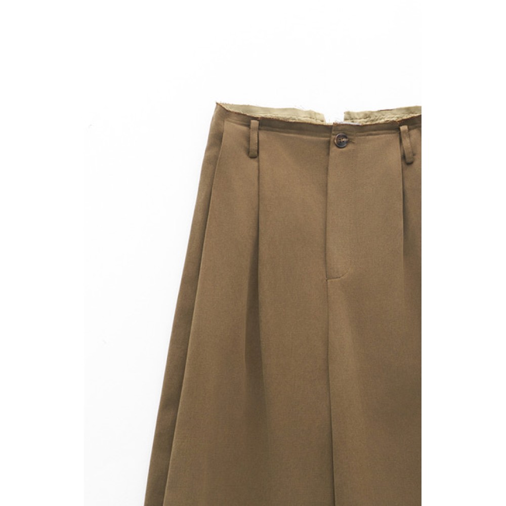 ΠΑΝΤΕΛΟΝΙ ΛΑΔΙ BAMBAKEPO & ΨΗΛΟΜΕΣO ΣE ΦAΡΔΙA KAI ΙΣΙΑ ΓΡΑΜΜΗ, OVERSIZED, ΜΕ ΣΤΕΝΗ ΜΕΣΗ & ΠΙΕΤΕΣ ''STYLISHIOUS COLLECTION"