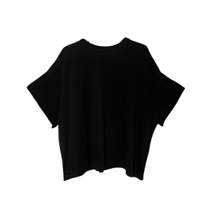 T-SHIRT ΣΕ ΜΑΥΡΗ ΑΠΟΧΡΩΣΗ, ΒΑΜΒΑΚΕΡΟ ΚΑΙ OVERSIZED " STYLISHIOUS COLLECTION "