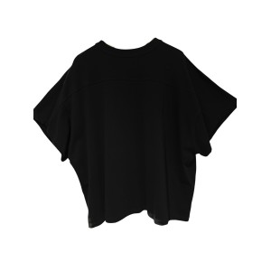 T-SHIRT ΣΕ ΜΑΥΡΗ ΑΠΟΧΡΩΣΗ, ΒΑΜΒΑΚΕΡΟ ΚΑΙ OVERSIZED " STYLISHIOUS COLLECTION "