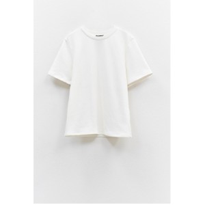 T-SHIRT ΣΕ ΛΕΥΚΟ ΠΟΛΥ ΑΠΑΛΟ, ΒΑΜΒΑΚΕΡΟ ΥΦΑΣΜΑ, ΤΥΠΟΥ ΦΟΥΤΕΡ " STYLISHIOUS COLLECTION "