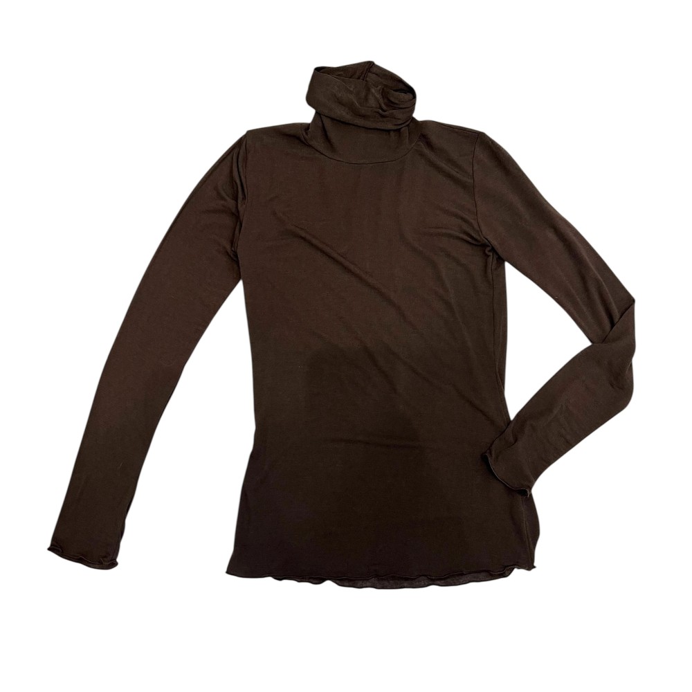 ΜΠΛΟΥΖΑ ΖΙΒΑΓΚΟ ΗΜΙΔΙΑΦΑΝΗ ΣΕ ΜΠΛΕ ΣΚΟΥΡΟ, ΚΑΦΕ ΚΑΙ ΜΠΟΡΝΤΩ ΑΠΟ ΠΟΛΥ ΑΠΑΛΟ ΕΛΑΣΤΙΚΟ ΥΦΑΣΜΑ ”STYLISHIOUS COLLECTION”