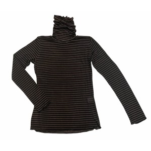 ΜΠΛΟΥΖΑ ΖΙΒΑΓΚΟ ΡΙΓΕ ΣΕ ΜΟΚΑ/ΜΑΥΡΗ ΑΠΟΧΡΩΣΗ ΑΠΟ ΠΟΛΥ ΑΠΑΛΟ ΕΛΑΣΤΙΚΟ ΥΦΑΣΜΑ ”STYLISHIOUS COLLECTION”