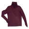 BLOUSE WITH RUCHED TURTLENECK IN BORDEAUX - PURPLE SHADE VERY SOFT & STRETCH FABRIC "STYLISHIOUS COLLECTION"