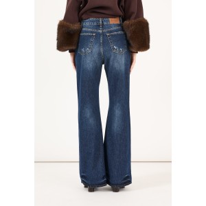 BLOUSE - SWEATSHIRT, OVERSIZED IN CHOCOLATE BROWN WITH MATCHING ECO FUR DETAIL ON SLEEVES "STYLISHIOUS COLLECTION"