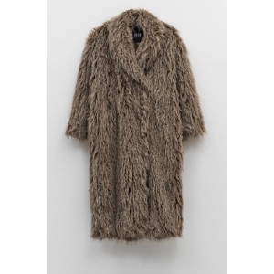 ΠΑΛΤΟ ΑΠΟ ΟΙΚΟΛΟΓΙΚΗ ΓΟΥΝΑ ΣΕ ΓΚΡΙ ΑΠΟΧΡΩΣΗ ,OVERSIZED ΜΕ ΤΣΕΠΕΣ ΚΑΙ ΓΙΑΚΑ "STYLISHIOUS COLLECTION"