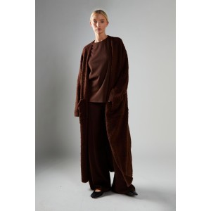 ΖΑΚΕΤΑ ΜΑΚΡΙΑ ΣΕ ΚΑΦΕ - ΣΟΚΟΛΑΤΙ ΑΠΟΧΡΩΣΗ, OVERSIZED ΚΑΙ ΑΝΟΙΧΤΗ ΜΕ ΤΣΕΠΕΣ "STYLISHIOUS COLLECTION"