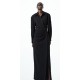 ΦΟΡΕΜΑ -ΣΕΜΙΖΙΕ- ΜΑΚΡΥ, ΜΑΥΡΟ ΣΕ ΓΡΑΜΜΗ ΠΟΥ ΑΓΚΑΛΙΑΖΕΙ ΤΟ ΣΩΜΑ ΜΕ ΚΟΥΜΠΙΑ ΔΙΑΓΩΝΙΑ ΕΜΠΡΟΣ ΚΑΙ ΣΟΥΡΕΣ "STYLISHIOUS COLLECTION"