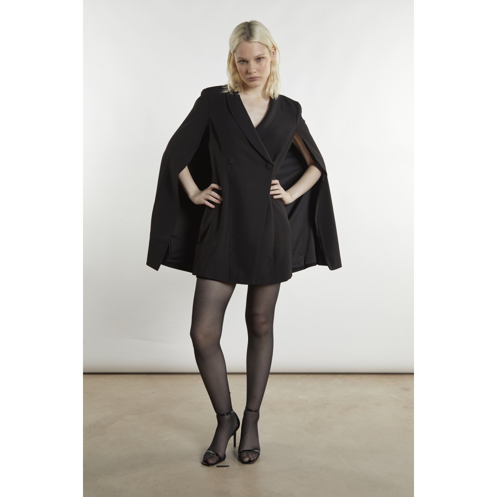 ΦΟΡΕΜΑ - ΣΑΚΑΚΙ ΜΙΝΙ ΜΑΥΡΟ, ΣΤΡΑΥΡΩΤΟ ΣΕ "ΑΛΦΑ" ΓΡΑΜΜΗ ΜΕ ΠΛΑΤΗ - ΚΑΠΑ ”ALEX KATSAITI X STYLISHIOUS"