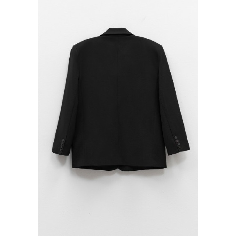 ΣΑΚΑΚΙ ΜΑΥΡΟ, OVERSIZED, ΜΟΝΟΠΕΤΟ ΜΕ ΒΑΤΕΣ & ΤΣΕΠΕΣ ”ALEX KATSAITI X STYLISHIOUS"