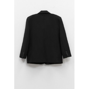 ΣΑΚΑΚΙ ΜΑΥΡΟ, OVERSIZED, ΜΟΝΟΠΕΤΟ ΜΕ ΒΑΤΕΣ & ΤΣΕΠΕΣ ”ALEX KATSAITI X STYLISHIOUS"