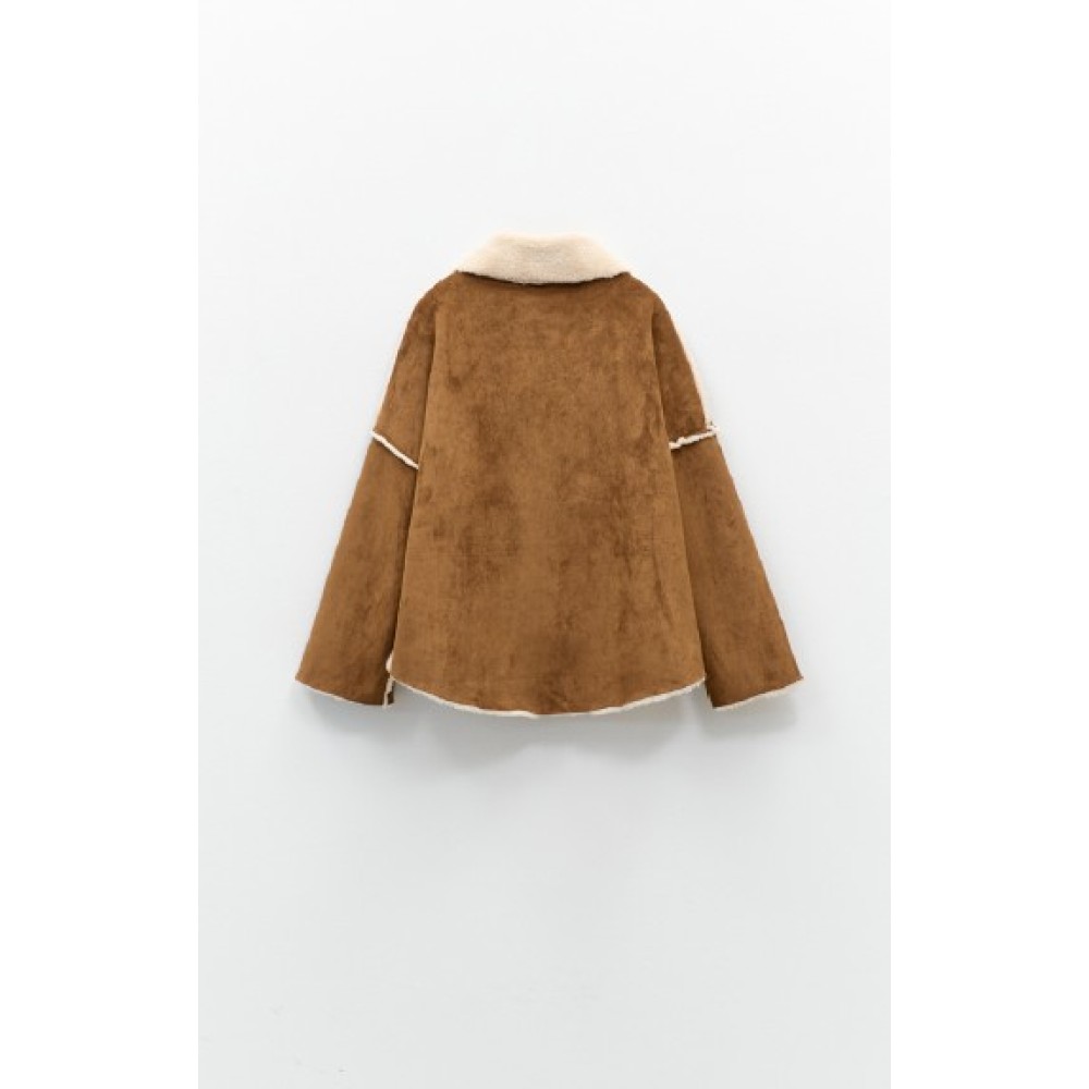 ΤΖΑΚΕΤ ΜΟΥΤΟΝ - ΤΥΠΟΥ ΣΟΥΕΝΤ- TAMΠΑ ΜΕ ΟΙΚΟΛΟΓΙΚΗ ΓΟΥΝΑ, OVERSIZED & UNISEX ”STYLISHIOUS COLLECTION"