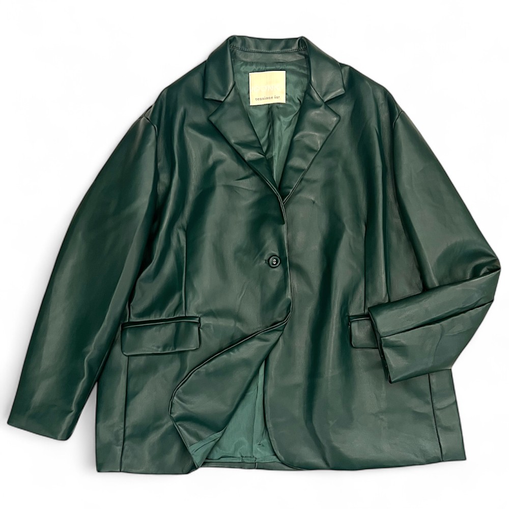 ΣΑΚΑΚΙ ΣΕ ΚΥΠΑΡΙΣΣΙ ΑΠΟΧΡΩΣΗ ΑΠΟ ΟΙΚΟΛΟΓΙΚΟ ΔΕΡΜΑ,OVERSIZED, ΜΟΝΟΠΕΤΟ ΜΕ ΤΣΕΠΕΣ  ”ALEX KATSAITI X STYLISHIOUS"